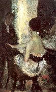Glackens, William James Seated Actress with Mirror oil painting reproduction